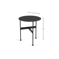 Spinder Design bijzettafel MIRA LAAG mat zwart staal