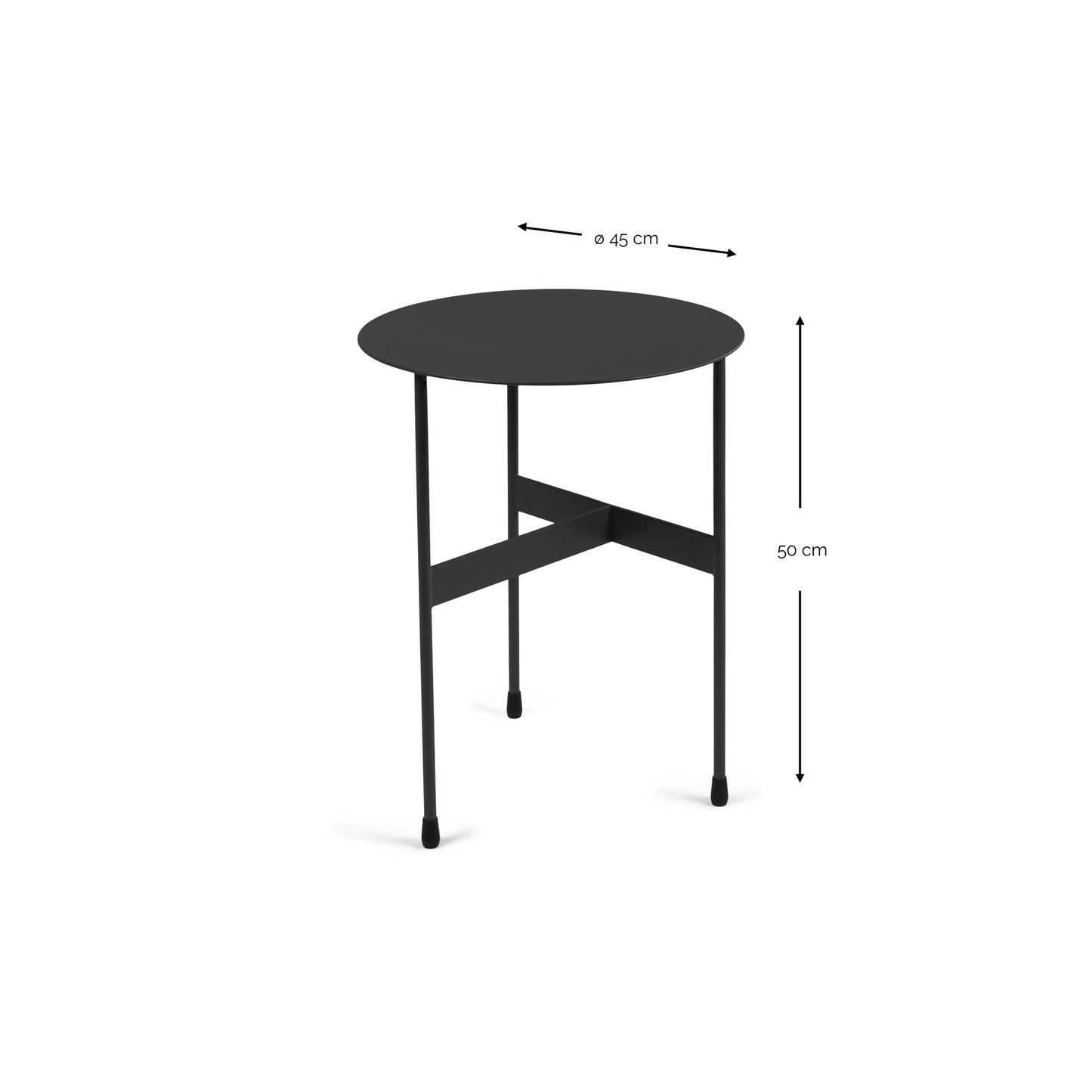 Spinder design bijzettafel MIRA HOOG zwart