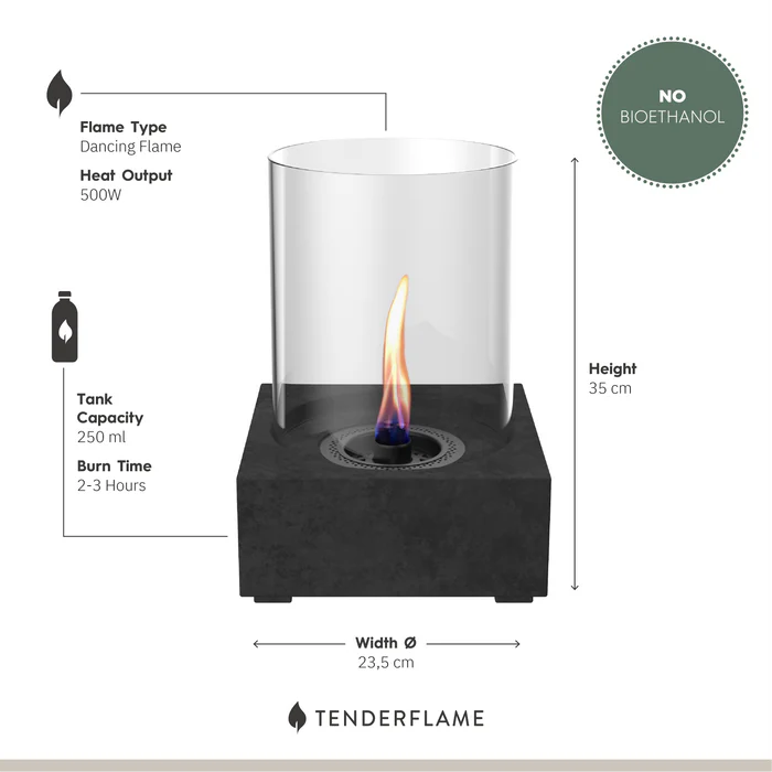 Tenderflame table fireplace Jasmine black