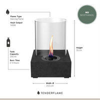 Tenderflame table fireplace Jasmine black