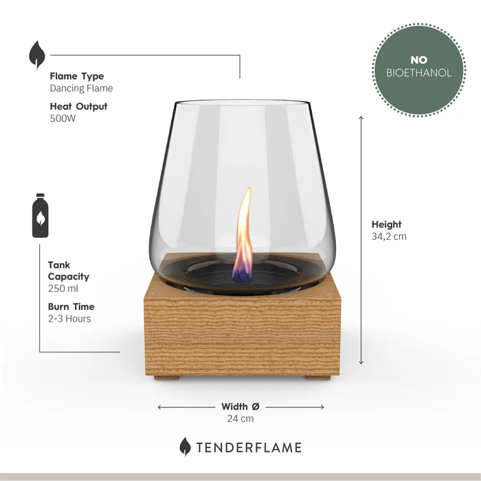 Tenderflame Poppy 17 table fireplace black