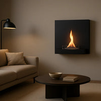 Tenderflame wall fireplace Square 180 57.5 x 57.5 cm black