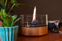 Tenderflame Café 18 Oak Nature table fireplace