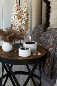 Tenderflame Kerzenständer Lotus 12 weißes Holz