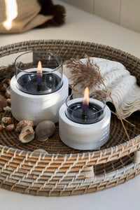 Tenderflame Kerzenständer Lotus 12 weißes Holz