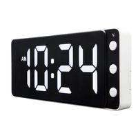 Tafel-/wandklok 27,2 x 10,8 x 3 cm - LED - ABS - NeXtime 'Digitale klok' wit