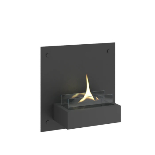 Tenderflame wandhaard Solo 90 metaal 45 x 45 cm zwart