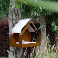The Barn – Wand-vogelvoederhuisje – Bruin metaal Heeej!