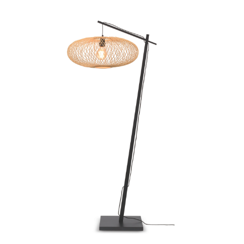 Vloerlamp Cango bamboe zw. h.176cm/kap 60x25cm, naturel