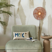 Good&amp;Mojo Wall Lamp Zanzibar S rattan/flat dia.40xh.12cm. natural