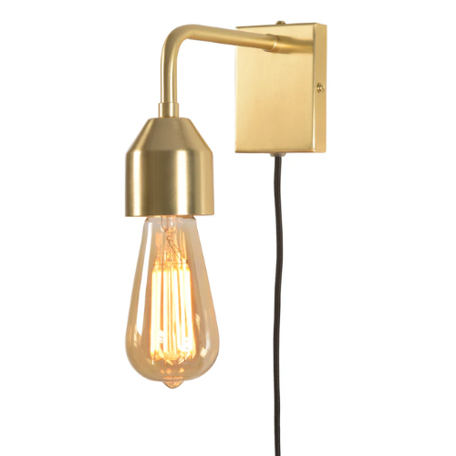 Wandlamp ijzer Madrid 18x7xh.14cm goud, S