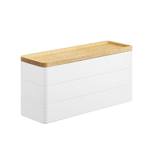 Yamazaki Rin Sieradenorganizer met deksel 3-laags - Wit