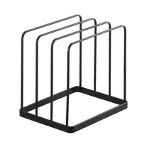 Yamazaki Tower Tray & Cutting Board Stand - Zwart