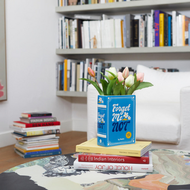 Balvi Vase Book aus Keramik, blau