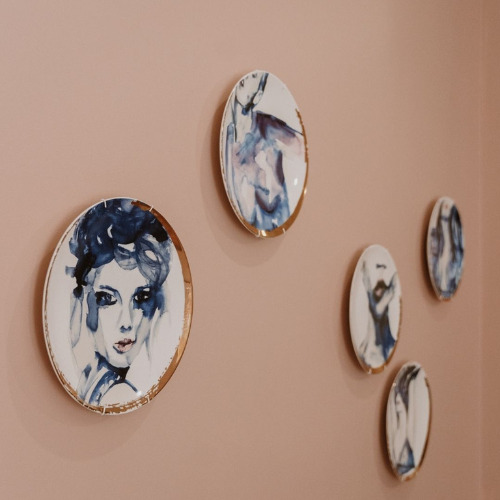 Heinen Delfts blauw Victoria Verbaan Hot Mess sfeerfoto