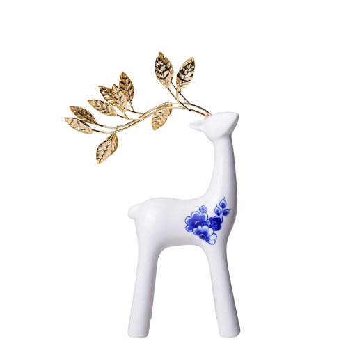 Heinen Delfs Blauw Rendier klein goud 26 cm