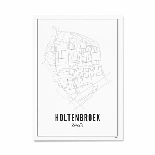 Wijck Zwolle Holtenbroek poster A3 30 x 40