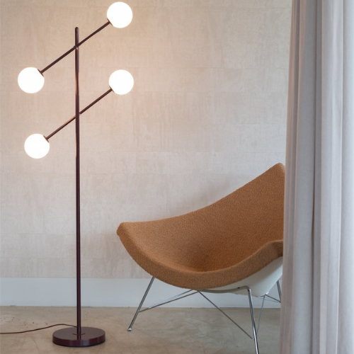 Es geht um RoMi Stehleuchte Kopenhagen. Burgunderrot