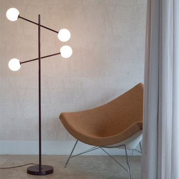 Es geht um RoMi Stehleuchte Kopenhagen. Burgunderrot