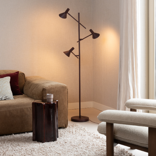 it's about RoMi Vloerlamp Izmir. burgundy sfeer