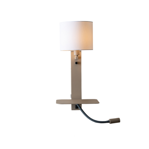 it's about RoMi Wandlamp Florence+leeslamp zand/kap 1815 wit