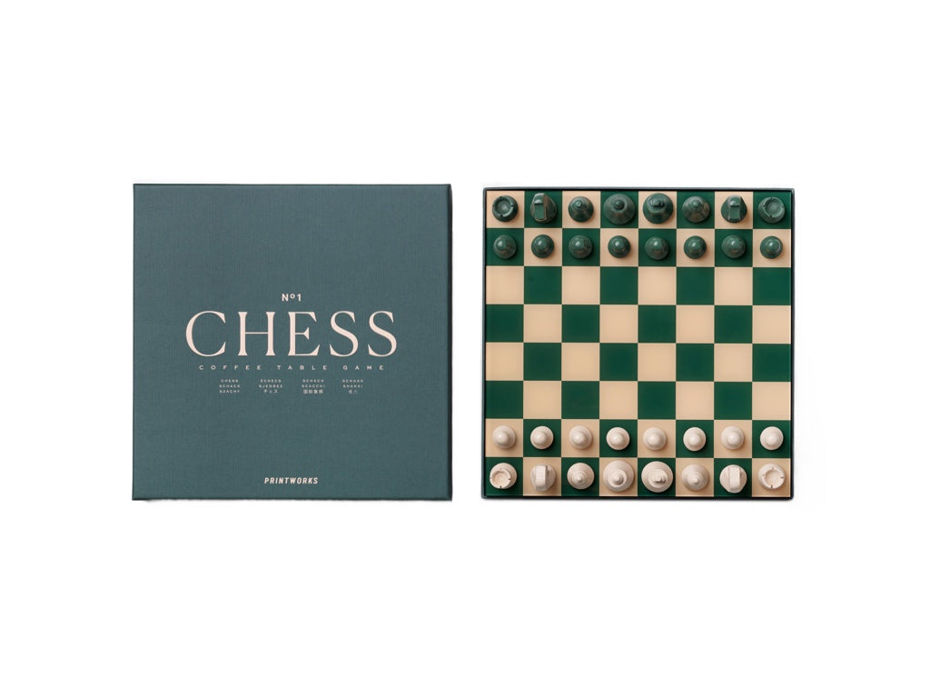 Printworks Spel Classic Schaakspel groen
