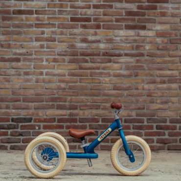 Trybike Steel loopfiets blauw met mandje