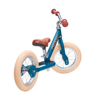Trybike Steel loopfiets blauw met mandje