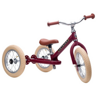 Trybike Steel loopfiets rood met mandje