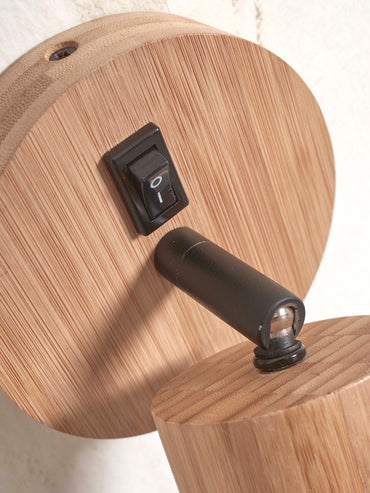 Wall spotlight Java bamboo dia.12xh.15cm/GU10 natural