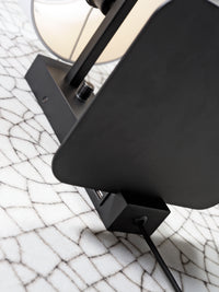 It's About Romi Wandleuchte Eisen Florence E14 m. Ablage + USB H.42cm inkl. Dimmer / Schirm 18x15cm, L. Leinen