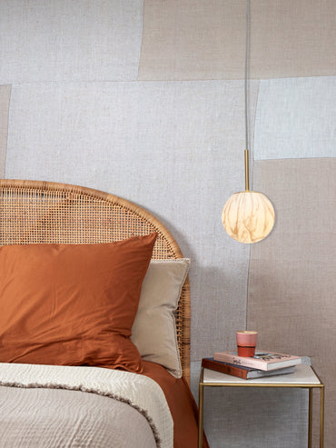 It's About Romi Hängelampe Glas/Eisen Carrara Kugel Ø16x28cm weißer Marmordruck/Gold, S