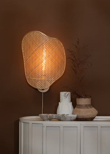 Good&amp;Mojo Wandleuchte Kinabalu Bambus/Schirm 40x10xh.50cm, natur