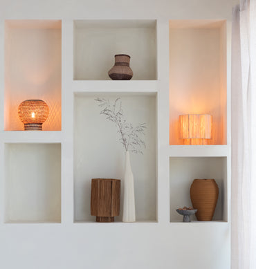 Good&amp;Mojo Barbados bamboo/ball table lamp ø25xh.27cm natural/brown