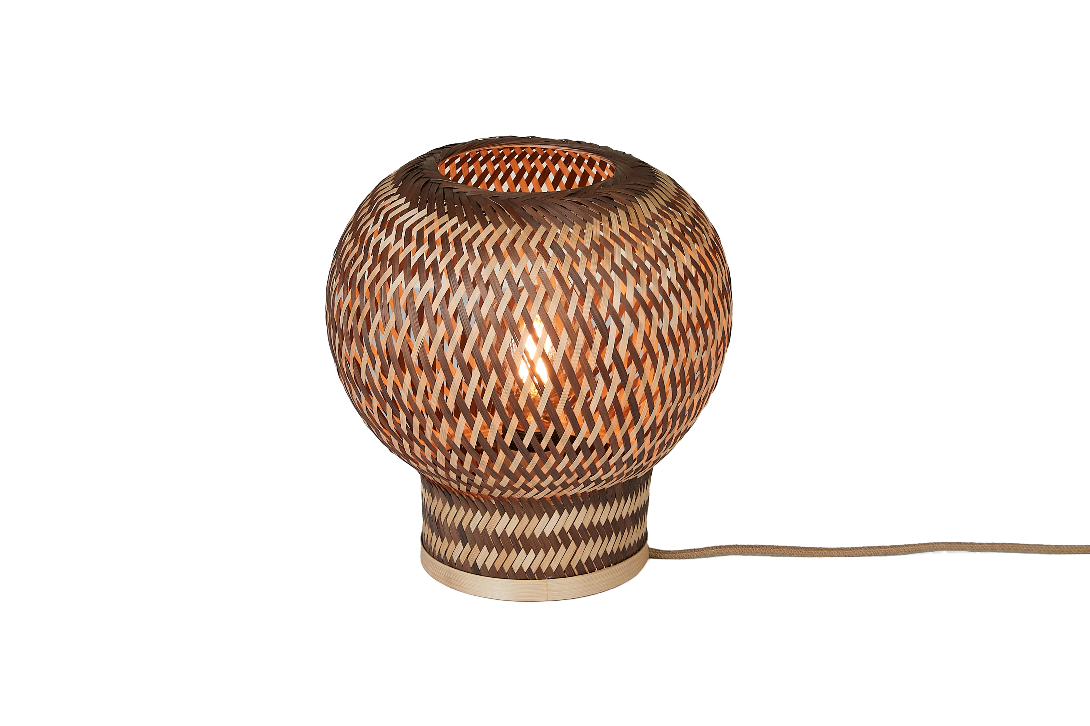 Good&amp;Mojo Barbados bamboo/ball table lamp ø25xh.27cm natural/brown