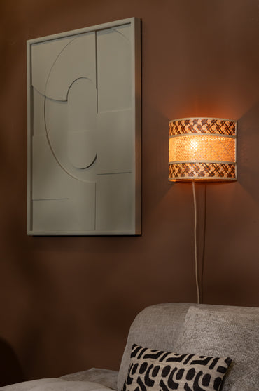 Good&amp;Mojo Wandleuchte Langkawi Bambus/Schirm 32x1x6x25cm natur/br.