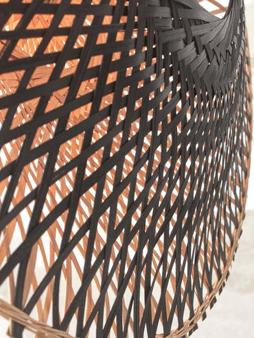 Good&Mojo Wandlamp Kalimantan bamboe dia.60x15cm naturel/zwart. M detail