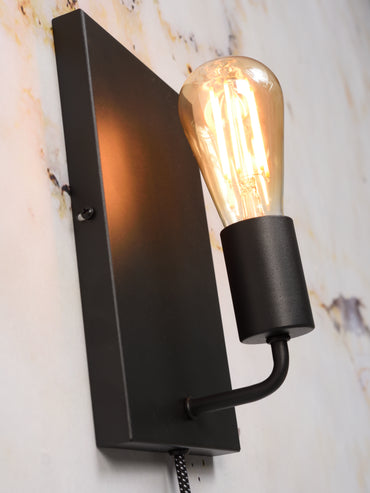 It's About Romi Wall lamp iron Madrid b.15xh.25cm black, L