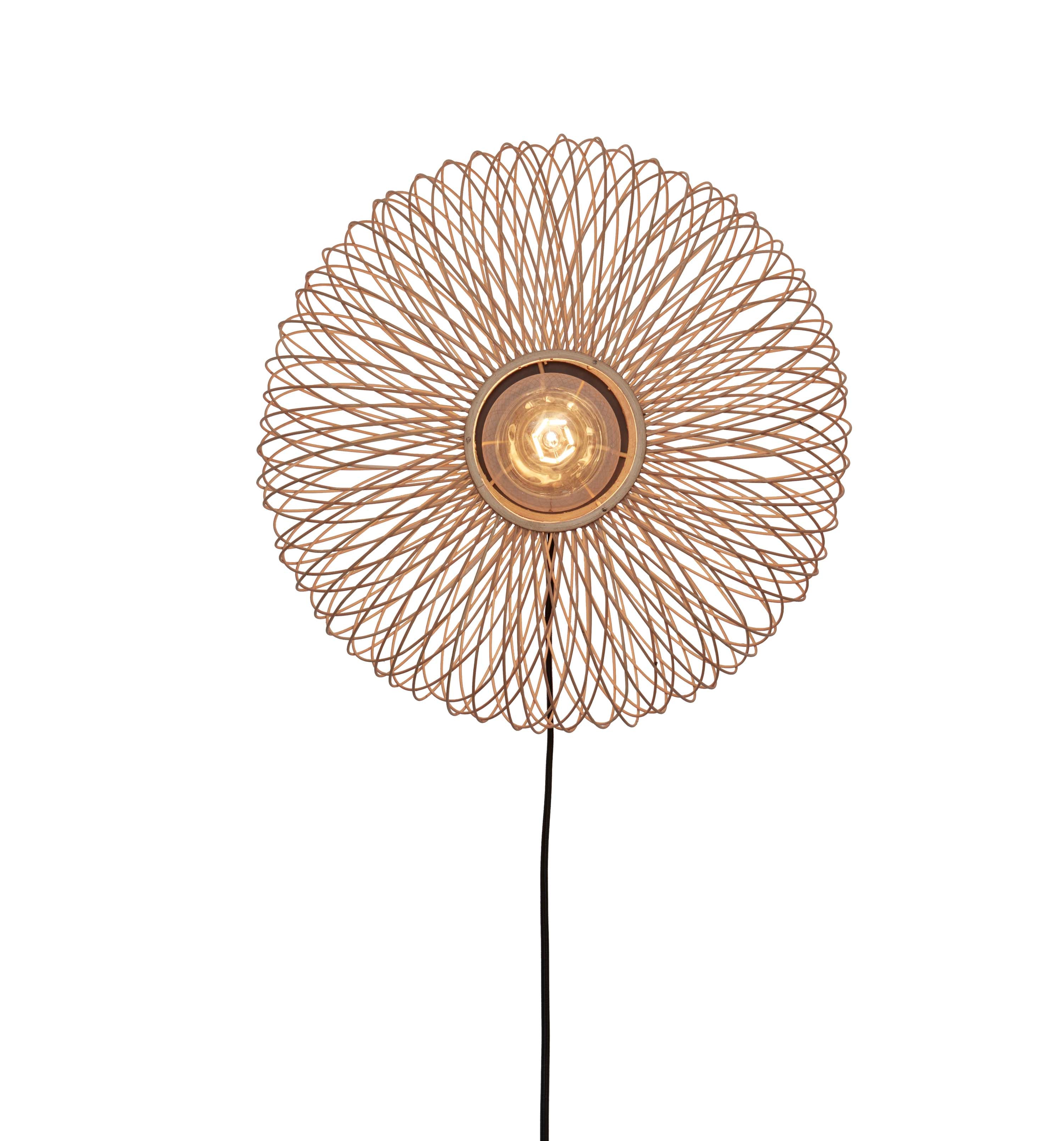 Wandleuchte Cango Bambus Ellipse S Durchm.40x20cm. natürlich