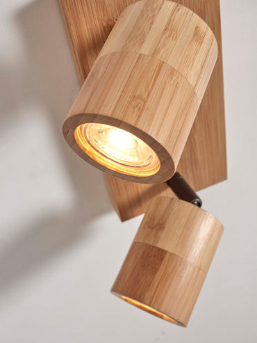 Good&amp;Mojo Deckenstrahler Java Bambus 22x12xh.13cm/2xGU10. natürlich