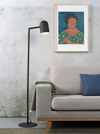 It's About Romi Stehleuchte Eisen Marseille H.141cm/Schirm rund H.17xDm.12cm, schwarz