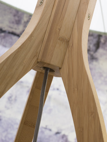 Good&Mojo Vloerlamp bamboe Annapurna 6030, linnen donker