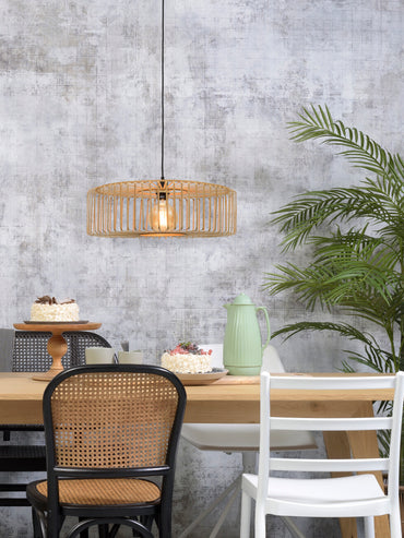 Good&Mojo Hanglamp Bromo bamboe rond dia.60x18cm naturel, L