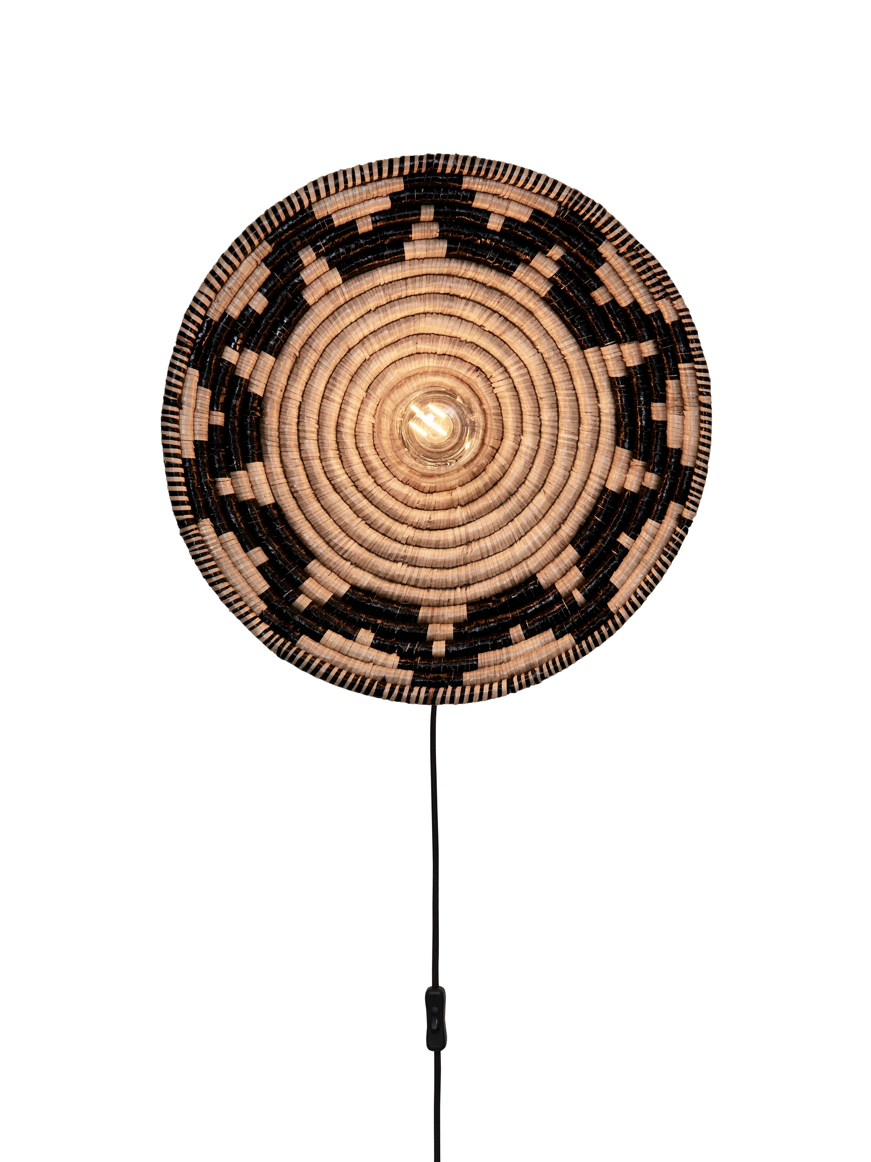 Good&Mojo Wandlamp Andros dia. 45cm, zw/nat.