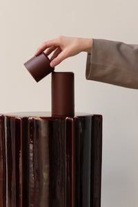 it's about RoMi Table/wall lamp Milan burgundy rechargeable