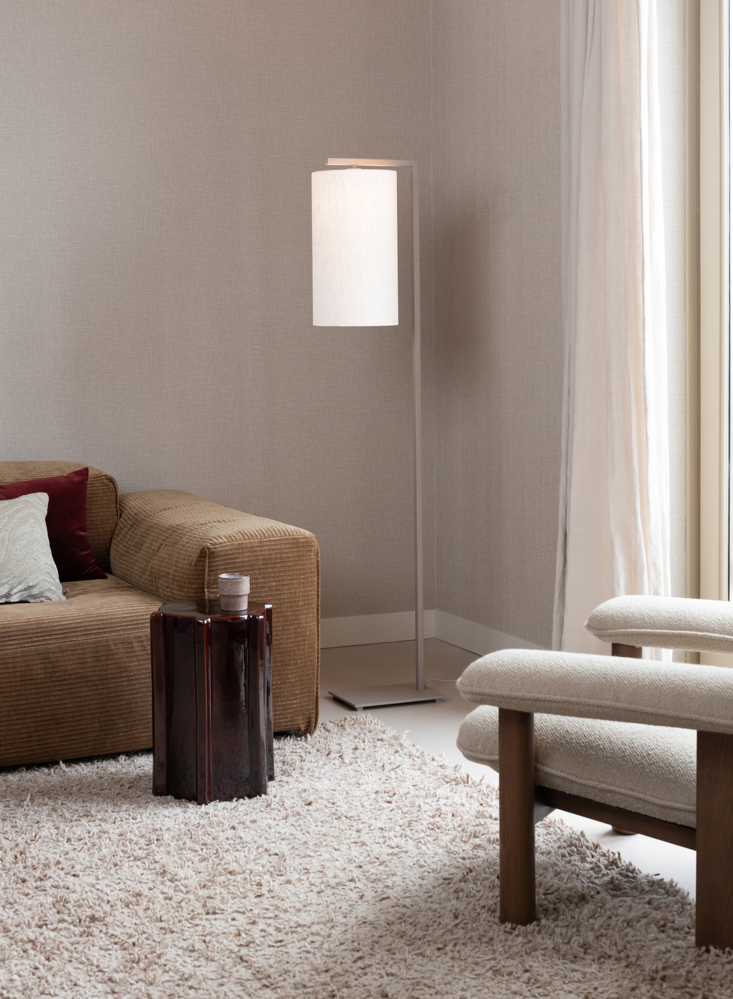 It's about RoMi Stehleuchte Boston sand/Schirm 2545 weiß