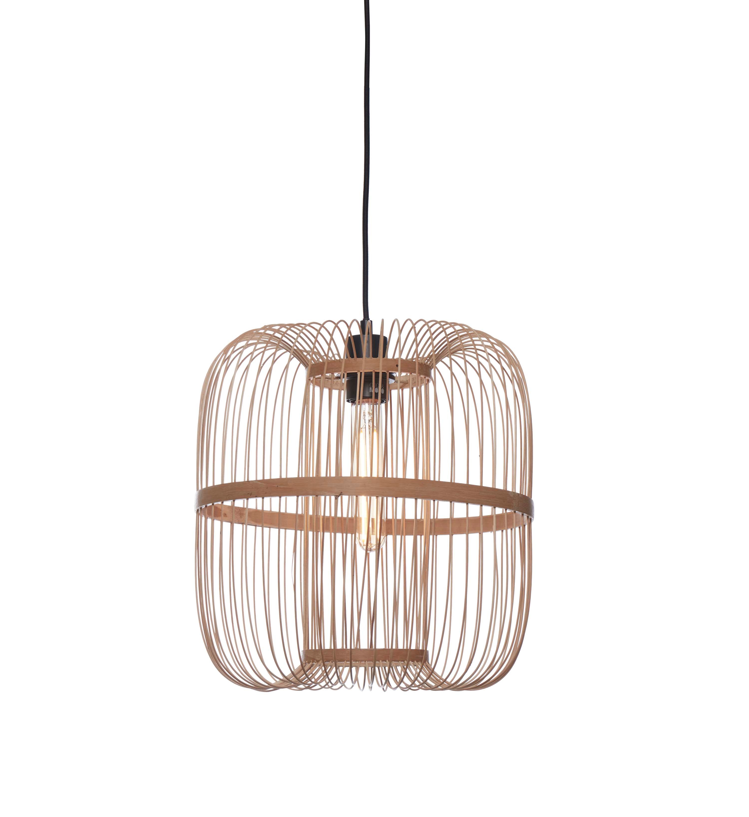 Good&amp;Mojo Hängelampe Hokkaido L Bambus H.38xDurchm.25cm. natürlich