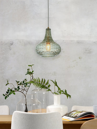 It's About Romi Hanglamp glas Venice druppel, groen