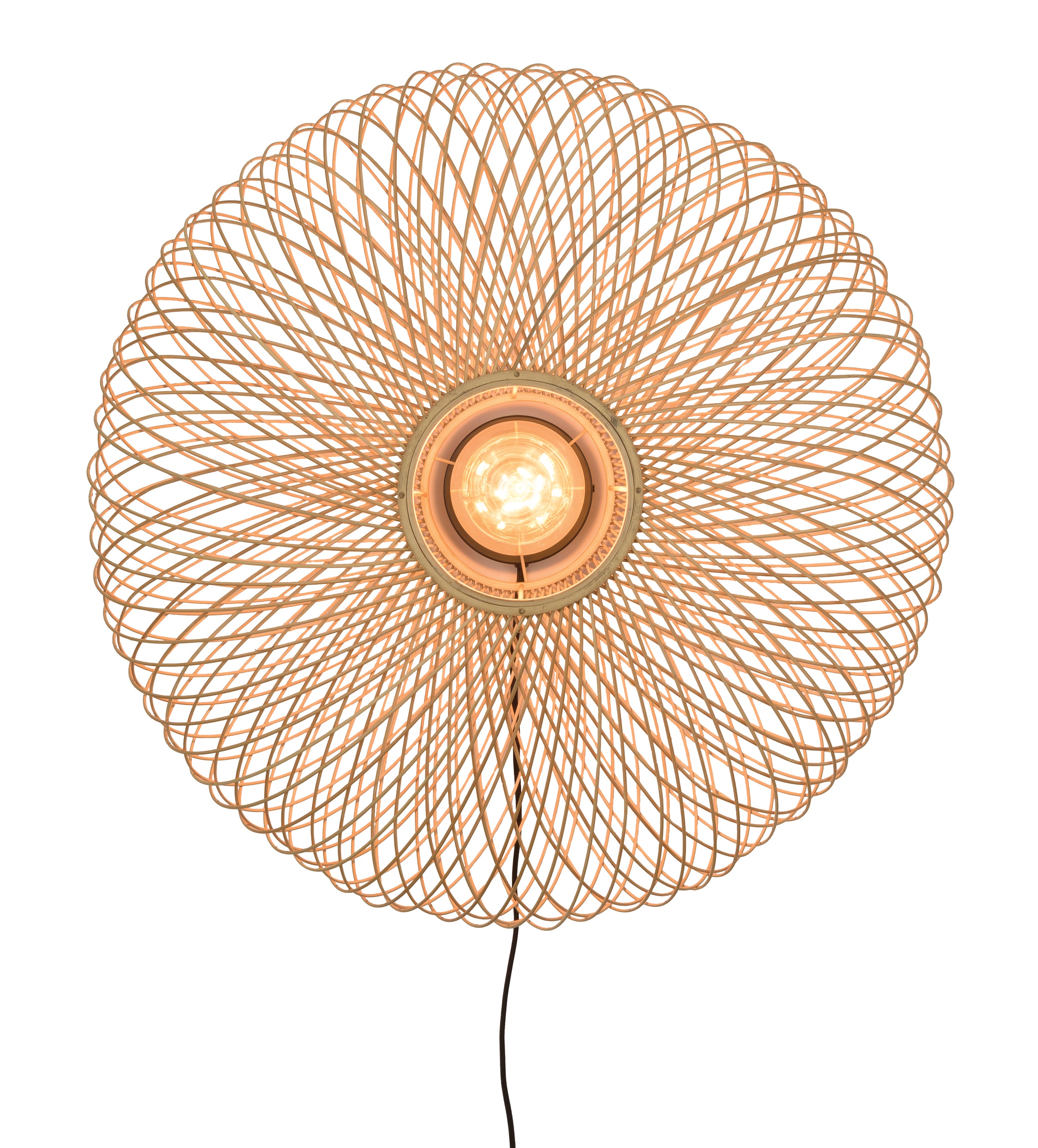 Cango Bambus Ellipse Wandleuchte dia.60x25cm natur