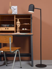 It's About Romi Stehleuchte Eisen Marseille H.141cm/Schirm rund H.17xDm.12cm, schwarz